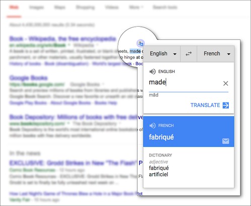 google translate or cache