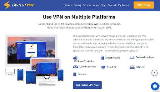 fastestvpn on multiple platforms